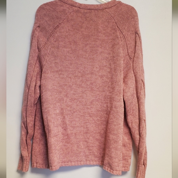 Lane Bryant Pink Open Knit Cardigan Sweater 14/16 - Picture 4 of 5